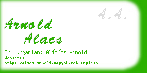 arnold alacs business card